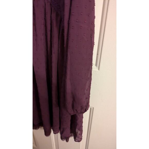 Matilda Jane Purple Dress Medium, Sheer and Lined, Dot Pattern, 26641D, Peasant - Picture 10 of 10